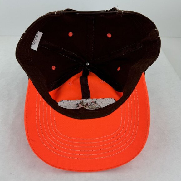 Hunting Hat Ring Neck Pheasant Hunting Adjustable Snapback Blaze Orange Cap - Picture 7 of 8